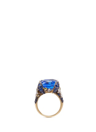Detail View - Click To Enlarge - ANABELA CHAN - 'Blue Cinderella' sapphire diamond 18k gold cocktail ring