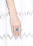 Figure View - Click To Enlarge - ANABELA CHAN - 'Blue Cinderella' sapphire diamond 18k gold cocktail ring