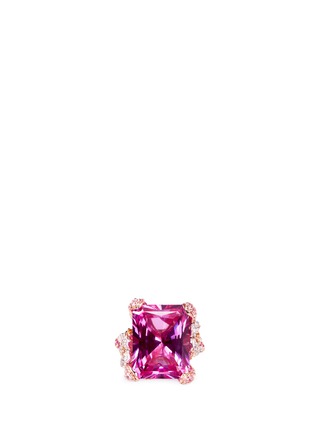 Main View - Click To Enlarge - ANABELA CHAN - 'Rose Cinderella' sapphire diamond 18k gold cocktail ring