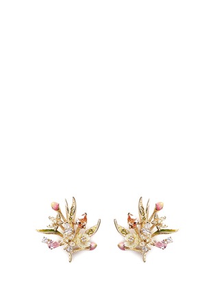 Detail View - Click To Enlarge - ANABELA CHAN - 'Posie' detachable canary diamond 18k gold earrings