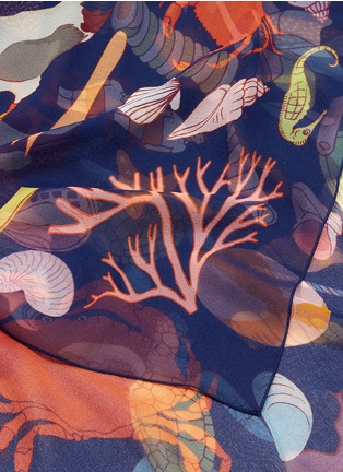 Detail View - Click To Enlarge - KAREN MABON - 'Beachcombing' silk georgette scarf
