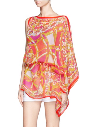 Front View - Click To Enlarge - EMILIO PUCCI - Capri print silk cover-up