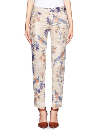 Main View - Click To Enlarge - TORY BURCH - Harp bird and vine print crop pants
