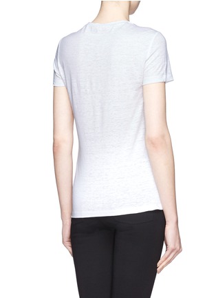 Back View - Click To Enlarge - TORY BURCH - Amanda lace linen T-shirt