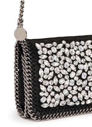 Detail View - Click To Enlarge - STELLA MCCARTNEY - 'Falabella' jewelled shaggy deer chain crossbody bag