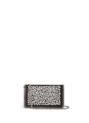 Main View - Click To Enlarge - STELLA MCCARTNEY - 'Falabella' jewelled shaggy deer chain crossbody bag
