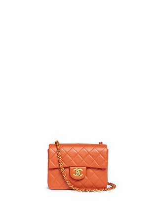 Main View - Click To Enlarge - VINTAGE CHANEL - Mini quilted lambskin leather flap bag