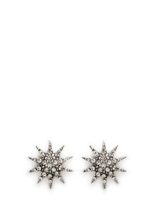 Main View - Click To Enlarge - LULU FROST - 'Electra' glass crystal pavé star stud earrings