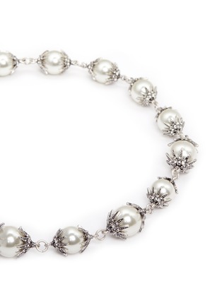 Detail View - Click To Enlarge - LULU FROST - 'Electra' pavé glass pearl necklace