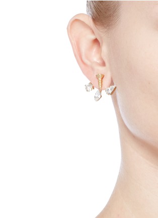 Figure View - Click To Enlarge - JOOMI LIM - 'Screw U' Swarovski pearl jacket earrings