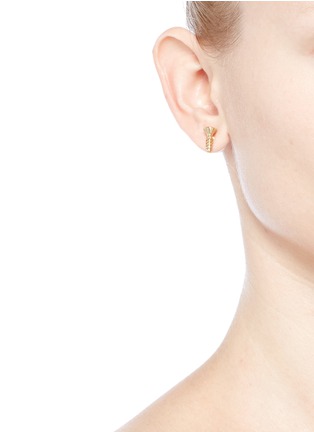 Figure View - Click To Enlarge - JOOMI LIM - 'Screw U' asymmetric Swarovski pearl stud earrings