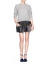 Figure View - Click To Enlarge - ALEXANDER WANG - 'Prisma' bicolour leather flat pouch