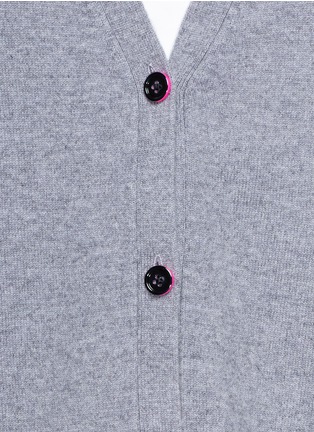 Detail View - Click To Enlarge - T BY ALEXANDER WANG - Wool-cashmere neon stripe cardigan