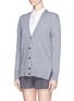 Front View - Click To Enlarge - T BY ALEXANDER WANG - Wool-cashmere neon stripe cardigan