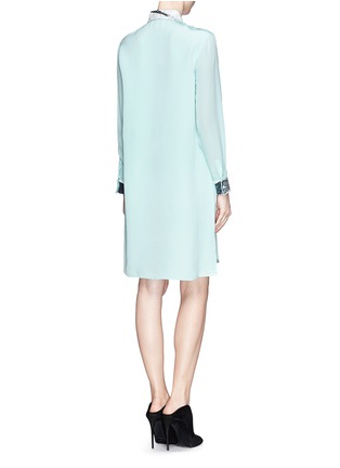 Back View - Click To Enlarge - 3.1 PHILLIP LIM - Sequin collar silk shirt dress