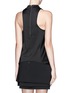Back View - Click To Enlarge - HELMUT LANG - Cowl neck cloqué sleeveless top 