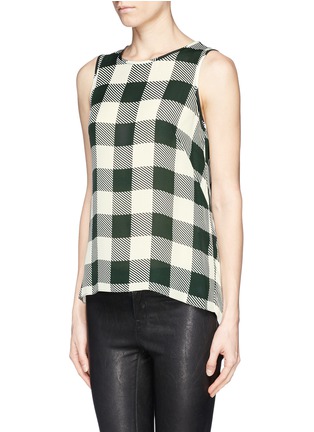 Front View - Click To Enlarge - RAG & BONE - 'Harper' check silk sleeveless blouse