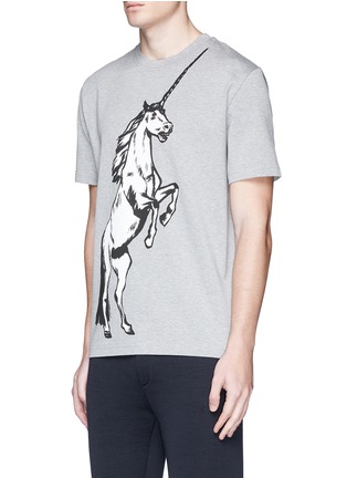 Front View - Click To Enlarge - BALENCIAGA - Unicorn print cotton T-shirt