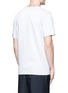 Back View - Click To Enlarge - BALENCIAGA - Leather patch pocket cotton T-shirt