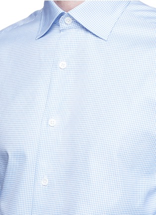 Detail View - Click To Enlarge - CANALI - Houndstooth check cotton shirt