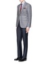 Figure View - Click To Enlarge - CANALI - Water-resistant wool pants