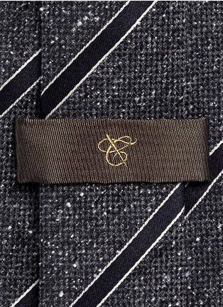 Detail View - Click To Enlarge - CANALI - Stripe silk Donegal tweed tie