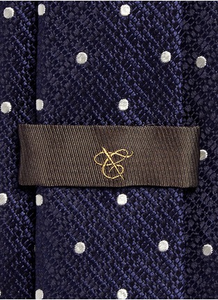 Detail View - Click To Enlarge - CANALI - Dot silk tie