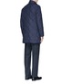 Back View - Click To Enlarge - CANALI - Reversible wool and quilted shell coat