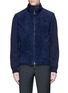 Main View - Click To Enlarge - CANALI - Mixed knit sleeve suede jacket