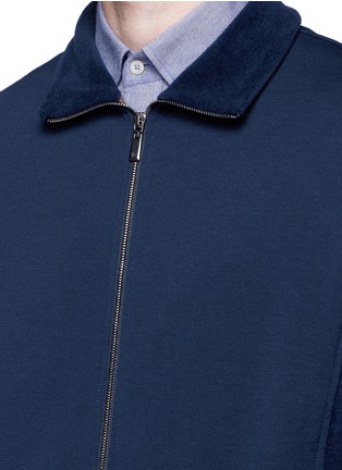 Detail View - Click To Enlarge - CANALI - Fleece wool jersey track jacket