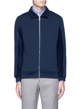Main View - Click To Enlarge - CANALI - Fleece wool jersey track jacket