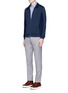 Figure View - Click To Enlarge - CANALI - Fleece wool jersey track jacket