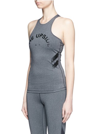 Front View - Click To Enlarge - THE UPSIDE - 'Yana' racerback logo performance tank top
