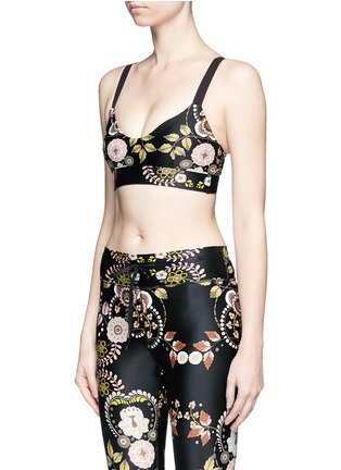Front View - Click To Enlarge - THE UPSIDE - 'Varese Dance' floral print sports bra top