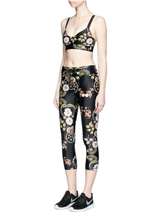 Figure View - Click To Enlarge - THE UPSIDE - 'Varese NYC' floral print performance capri leggings