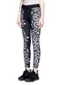 Front View - Click To Enlarge - THE UPSIDE - 'Etched Paisley Guru NYC' performance leggings