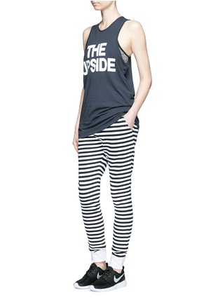 Figure View - Click To Enlarge - THE UPSIDE - 'The Como' stripe French terry sweatpants