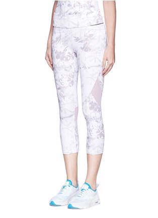 Front View - Click To Enlarge - ALALA - 'White Palm' captain performance crop tights