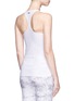 Back View - Click To Enlarge - ALALA - 'White Palm' racerback tank top