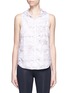 Main View - Click To Enlarge - ALALA - 'White Palm' print hooded run vest