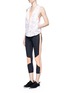 Figure View - Click To Enlarge - ALALA - 'White Palm' print hooded run vest