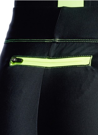 Detail View - Click To Enlarge - LAAIN - Mesh panel performance jersey 3/4 leggings
