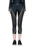 Main View - Click To Enlarge - LAAIN - Mesh panel performance jersey 3/4 leggings