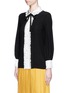 Front View - Click To Enlarge - GUCCI - Ruffle trim pussybow silk shirt
