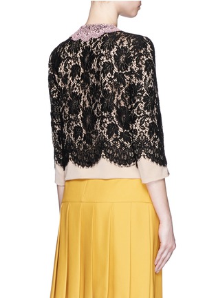 Back View - Click To Enlarge - GUCCI - Metallic Peter Pan collar lace jacket