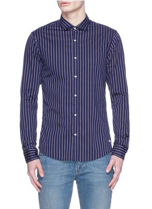 Main View - Click To Enlarge - SCOTCH & SODA - Stripe embroidery shirt