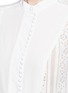 Detail View - Click To Enlarge - ERDEM - 'Tabitha' crepe bib panel floral lace shirt