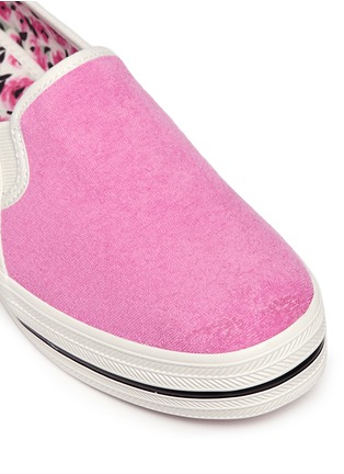Detail View - Click To Enlarge - KEDS - x Kate Spade 'Triple Decker' terry cloth flatform slip-ons