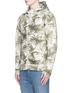 Front View - Click To Enlarge - SCOTCH & SODA - Palm leaf print neoprene zip hoodie
