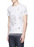 Front View - Click To Enlarge - SCOTCH & SODA - Graphic print fringe hem festival T-shirt